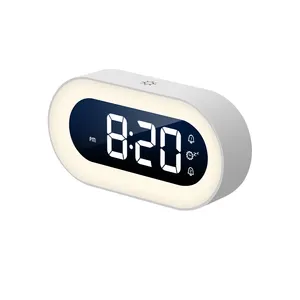 Smart LED Digital Music Alarm Clock Table Watch Calendar Display Clock with 2 Alarms