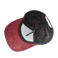 Chapeaux en daim à 5 panneaux de haute qualité Chapeaux à broderie personnalisée Casquette de baseball à 5 panneaux structurée avec corde