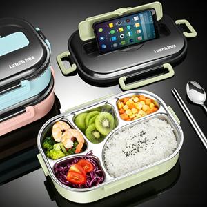 Wholesale <b>Lunch</b> <b>Box</b> 304 Stainless Steel Food Grade <b>Lunch</b> <b>Box</b> with Plastic Lid for Students Work Offices Picnic Bento <b>Box</b> - Product Image 4