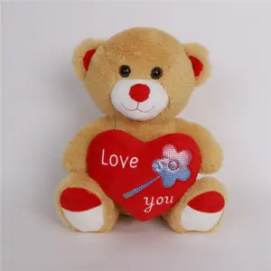 Cadeau de Saint Valentin peluche ours en peluche jouets conception libre poupée personnalisée fabricant d'animaux personnalisés