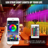 Bandes lumineuses LED intelligentes WiFi RCJ 5M 12V RGB, étanches IP68, flexibles, pour extérieur et éclairage d'ambiance automobile
