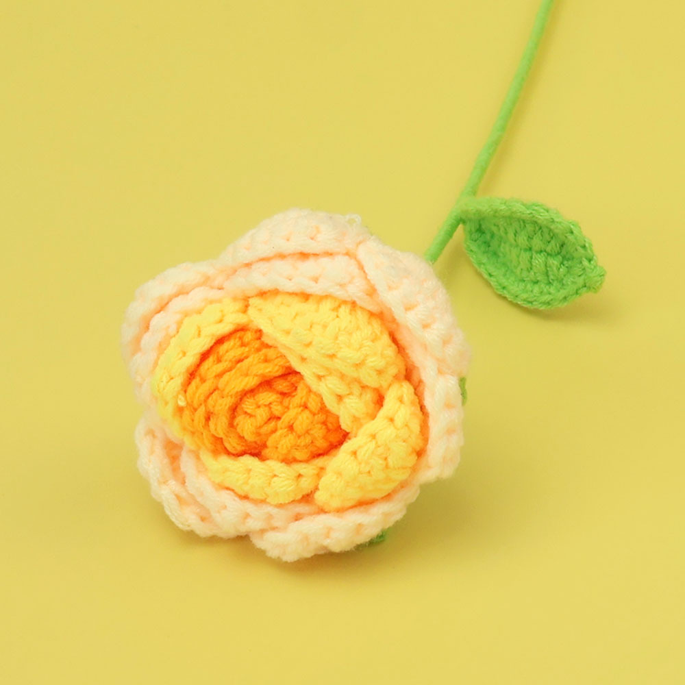 Bouquet de roses jaune orange peau dégradé