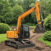 Excavatrice compacte sur chenilles hydraulique JIAHE 7,5 tonnes avec moteur, godet de 0,28 m³ et accessoires, haute performance