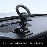 Support de téléphone magnétique pliable portable avec hauteur réglable et en alliage d'aluminium pour une utilisation sur le bureau