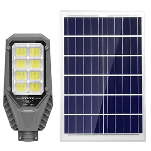 批发集成500瓦铝外壳ip66太阳能led路灯带太阳能电池板