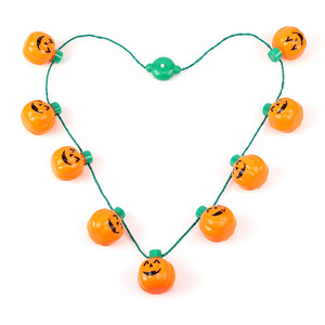 Collar de <span class=keywords><strong>Calabaza</strong></span> de Halloween Luminoso y Intermitente Barato, Proveedor de Decoración para Fiestas de Halloween, Collar de <span class=keywords><strong>Calabaza</strong></span> LED para Fiestas - Product Image 1