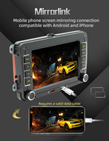 Autoradio Multimédia Voiture HD 7 Pouces 2 Din GPS Aide au Recul RDS AirPlay CarPlay Sans Fil Android 13 Stéréo Audio