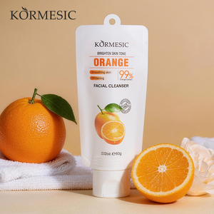 KORMESIC - Limpiador Facial Suave con Vitamina C y Extracto de Naranja, 60g, Blanqueador e Hidratante, Etiqueta Privada OEM - Product Image 1