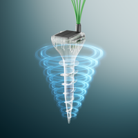 Répulsif à martre et taupe à énergie solaire Dispositif de vibration ultrasonique de dissuasion de serpent extérieur avec lumière décorative