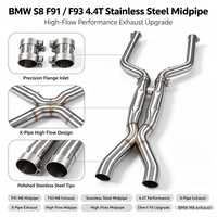 Système d'échappement racing sur mesure, tube intermédiaire pour BMW M8 F91/F93 4.4T, échappement cat-back en acier inoxydable, amélioration de puissance