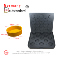 Moule à pâtisserie rond allemand Deutstandard NP-833, 60/54 mm, 13 trous, pour tartes, machine à tartes, moule à tartes rond pour tartes au fromage