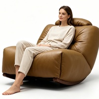 Fauteuil à bascule en tissu confortable pour la maison, ensemble de fauteuils de salon modernes haut de gamme, dernière collection de fauteuils de détente verts design