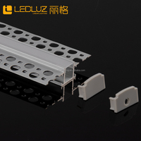 Profilé LED encastrable pour plaques de plâtre, profilé linéaire en aluminium pour une éclairage murale et de plafond sans intermèches