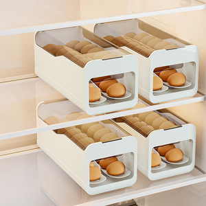 Egg <b>Storage</b> <b>Box</b> <b>Drawer</b> Type Stackable With Lid For Refrigerator Kitchen Use - Product Image 3