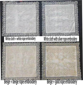 Capa de Almofada Moderna Bordada à Mão 18x18 com Renda para Decoração de Casa Sofá Almofada Bordada - Product Image 6