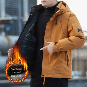 Modello Autunno-Inverno: Giacca da Uomo Imbottita in Grafene-Cotone - Cappotto con Cappuccio Antivento e Caldo - Product Image 1