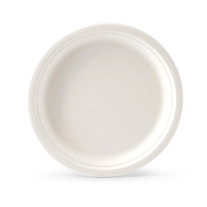 Vente flash : Assiettes rondes en canne à sucre de 26 cm, blanches, grandes, pour servir lors de dîners et de réceptions, articles ménagers - Product Image 6