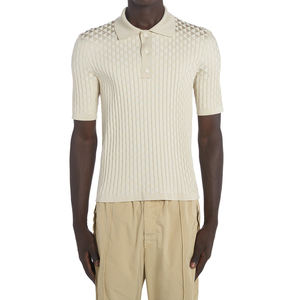 Tessuto personalizzato sublimazione personalizzabile in maglia <span class=keywords><strong>di</strong></span> cotone <span class=keywords><strong>di</strong></span> lusso estivo lavorato a maglia per <span class=keywords><strong>Polo</strong></span> a maniche corte con stampa Logo personalizzato - Product Image 4