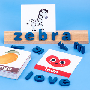 Juego de Bloques de Madera para Aprender a Escribir, 26 Letras del <span class=keywords><strong>Alfabeto</strong></span>, Juguete Educativo Montessori para Niños de 3+ Años - Product Image 3