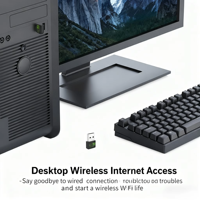 Receptor Inalámbrico USB de 150Mbps, Tecnología Inalámbrica, Receptor WLAN Externo, Adecuado para Adaptador Receptor de 2.4GHz para Computadora Portátil