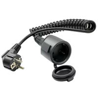 Cable de Alimentación con Conector de 16A 250V, Extensible hasta 1.5 Metros, Material TPU Brillante, Conductor de Cobre Puro, para una Calidad Confiable