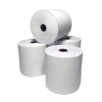 Rouleaux de papier thermique blanc à prix avantageux 80x60mm avec mandrin plastique pour caisses enregistreuses et reçus de guichet automatique