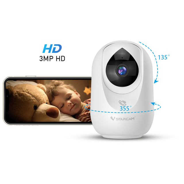 VStarcam CS39 3MP WiFi Indoor Camera Full Color O-KAM Pro APP IP Camera Home Security Baby Monitor Surveillance Camera