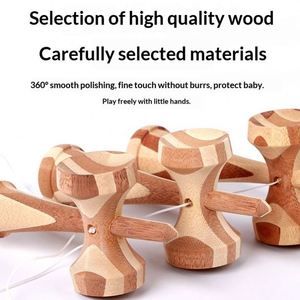 Vente en gros de jouets Kendama en bois de hêtre avec logo personnalisé, nouveau design, rayures horizontales japonaises colorées pour le marché européen - Product Image 5