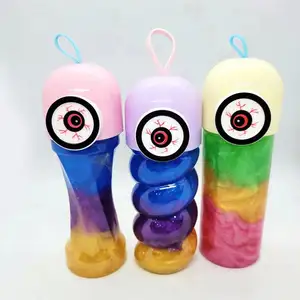 流行彩色胶水粘液魅力DIY批发疯狂眼球爆炸水晶泥恶魔儿童眼粘液玩具
