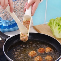 1 Set sendok pembuat bakso Manual plastik nyaman untuk DIY rumah dapur Hamburger dan Burger ikan termasuk Pembuat bola ikan