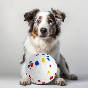 उच्च गुणवत्ता वाले एपु कुत्ते काटने की गेंद टिकाऊ बाउंसी उच्च लोच इंटरैक्टिव गेंद पानी में फ्लोट