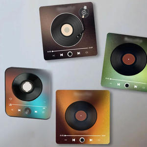 San valentino novità Music Player Album fotografico personalizzato magnete frigorifero per regalo estivo in plastica musicale quadrato magnete da frigo - Product Image 2