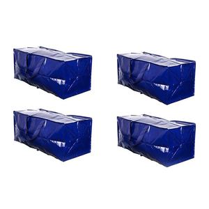 Sacs de déménagement extra-larges très résistants en matériaux recyclés avec poignées et fermetures éclair robustes, sacs de rangement multifonctionnels carrés - Product Image 1