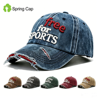 Gorra de Béisbol Personalizada de Moda Americana con Letra Bordada, 6 Paneles, Ajustable, 100% Algodón, Unisex, para las Cuatro Estaciones, Gorra Moderna