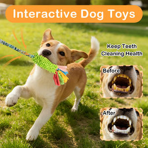 Giocattolo Interattivo Ecologico e Durevole per Cani con <span class=keywords><strong>Squeaker</strong></span> BB, in Poliestere e Ciniglia, per Pulizia dei Denti e Masticazione - Product Image 4