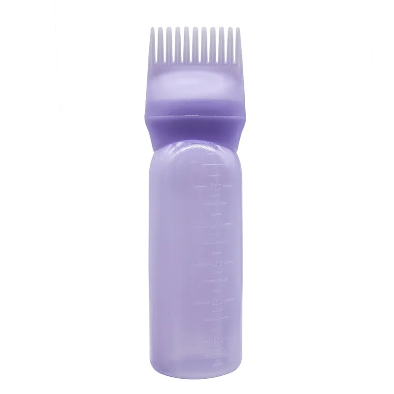 Grosir botol mewarnai rambut Salon alat penata pewarna plastik dengan aplikator sikat