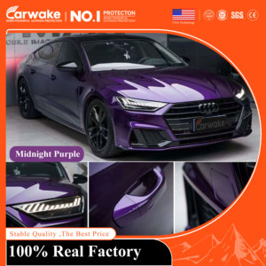 Vinilo para Rotulación de Coche Nardo Grey de Alta Calidad del Fabricante Carwake, Rollo Autocurable de Película de Cuerpo Completo PET, Vinilo de TPU Morado - Product Image 2