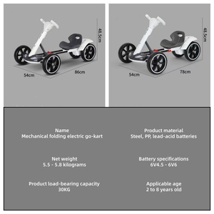 Coche de Juguete para Niños de Último Diseño, Plegable con un Clic, Ligero, Batería de 6V4.5a, Control Remoto Eléctrico, Go Kart - Product Image 5