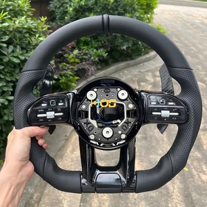 Volante Deportivo Personalizado de Fibra de Carbono y Gamuza para Mercedes-Benz Serie W213 W463 W222 G63 C43 GLS53 GT50 <span class=keywords><strong>A45AMG</strong></span> - Product Image 3