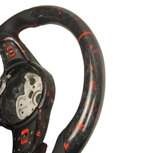 Volante de Fibra de Carbono Forjado en Rojo para Volkswagen <span class=keywords><strong>MK7</strong></span> <span class=keywords><strong>GTI</strong></span> R <span class=keywords><strong>Golf</strong></span> 7 <span class=keywords><strong>Golf</strong></span> 6 <span class=keywords><strong>MK7</strong></span> <span class=keywords><strong>MK7</strong></span>.5 Passat B8 Scirocco - Product Image 5
