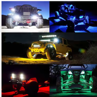 Le plus bas fret Underglow Pure White Rock Lights pour camion SUV UTV ATV J-eep Offroad Car Boat Rock Lights White Underbody