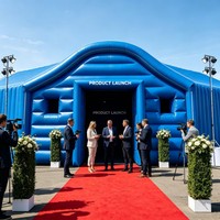 Grande tente publicitaire gonflable en PVC avec toit arqué pour événements extérieurs, expositions, promotion de marques et festivals