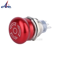 Interrupteur à bouton-poussoir métallique 3v 12v Micro illuminé Ip67 étanche momentané 22mm