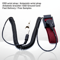 Kit completo de alfombrilla antiestática inalámbrica de doble cable personalizada con cable de puesta a tierra y correa antiestática ESD