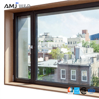 Ventanas Panorámicas Abatibles y Oscilobatientes con Rotura de Puente Térmico, Doble Acristalamiento, Vidrio Templado, Ventana de Aluminio para Villa