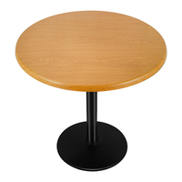 Table de salle à manger extérieure en bois jaune simple, finition vieillie, 700*700MM, étanche, pour maison, café, cantine, chambre, entrepôt