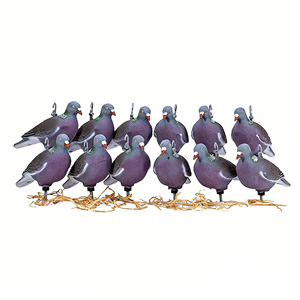 Décoy d'oiseau réaliste 3D personnalisé (pigeon/<span class=keywords><strong>colombe</strong></span>) pour extérieur, jardin, champ, avec piquet en plastique, corps entier, résistant aux UV, durable, décoration - Product Image 5