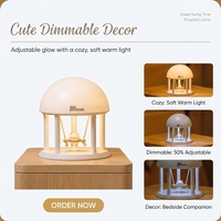 Lampe de table portable LED ABS de style nordique pour enfants, sans fil, à projection, intensité réglable, alimentée par USB, blanc chaud, design moderne, nouveauté