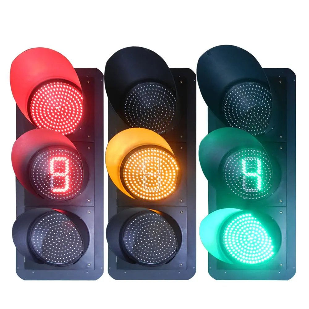 Fama traffic Best Selling High Quality CE Certificate 8/12/16in Tri-color Led Traffic Signal Lights For Intersection