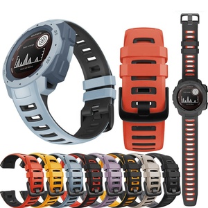 Nouveauté - Bracelet en silicone bicolore avec boucle noire pour montre <span class=keywords><strong>Garmin</strong></span> Instinct/<span class=keywords><strong>Garmin</strong></span> Instinct Esports - Product Image 1